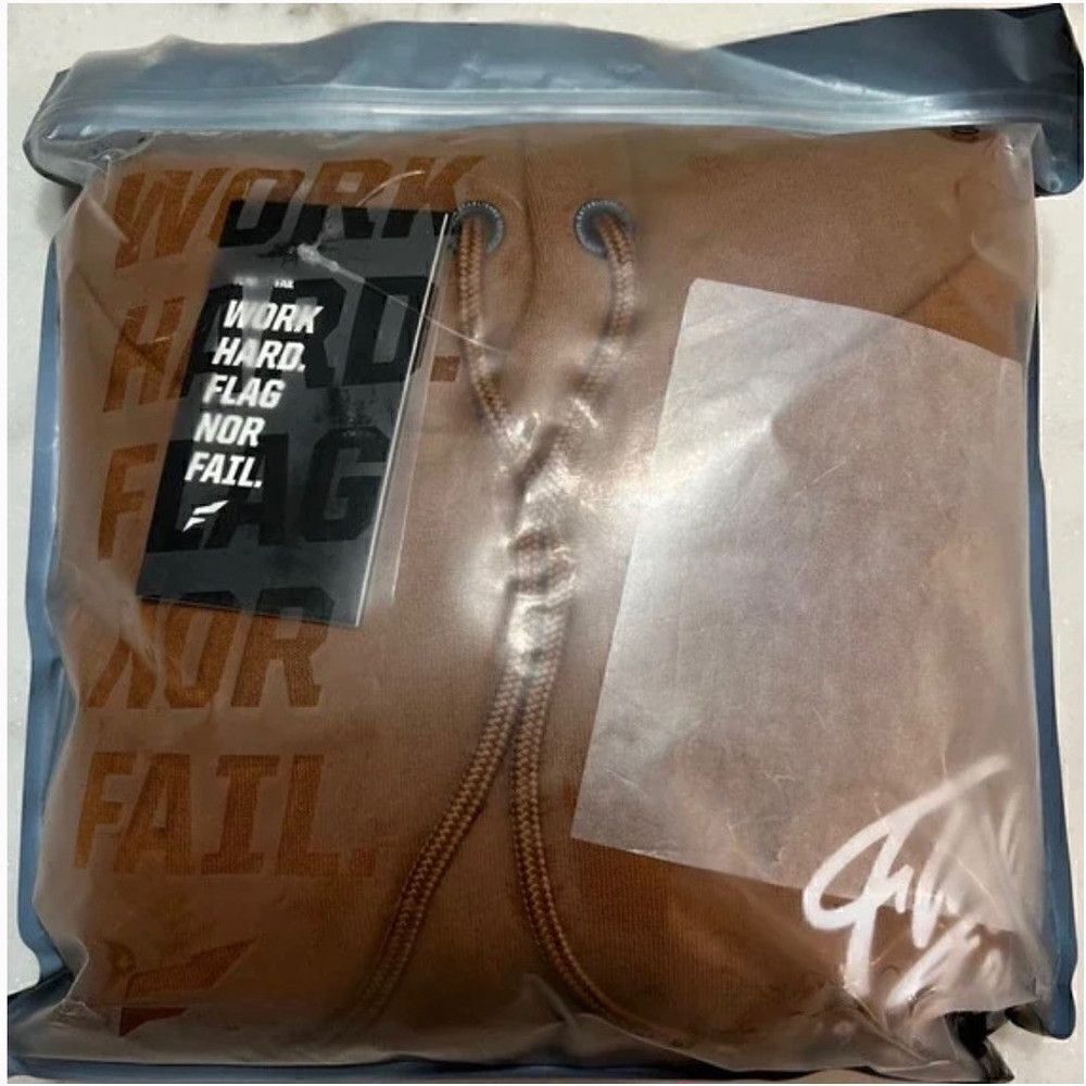 Flag Nor Fail NWT Pullover Fleece 'Base Hoodie' in 'Copper' Brown Size Small - Picture 12 of 13
